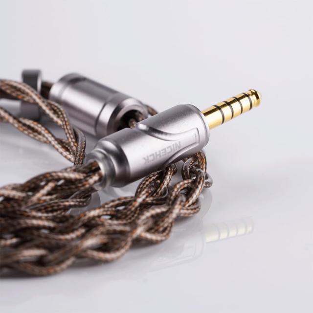 NICEHCK AceMeteor イヤホンリケーブル アップグレードケーブル 8N OCC 銀メッキと8N OCCミックス導体 0.78mm 2pin 4.4mm 8N高純度 OFC銀