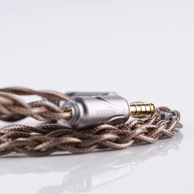 NICEHCK AceMeteor イヤホンリケーブル アップグレードケーブル 8N OCC 銀メッキと8N OCCミックス導体 0.78mm 2pin 4.4mm 8N高純度 OFC銀