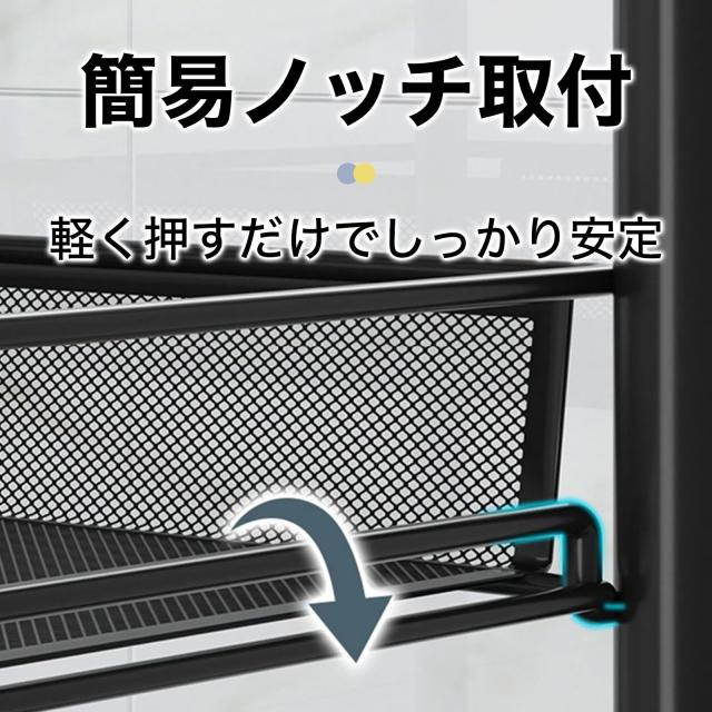DUDUBON キッチンワゴン キャスター付き 5段 収納ラック 隙間収納 スチールラック 360°移動可 小物収納 キャスター付きワゴン メタルラ