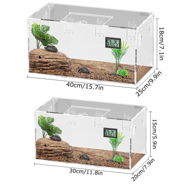 Giznzg 爬虫類 ケージ 透明 アクリル製 レオパ ケージ 飼育ケース