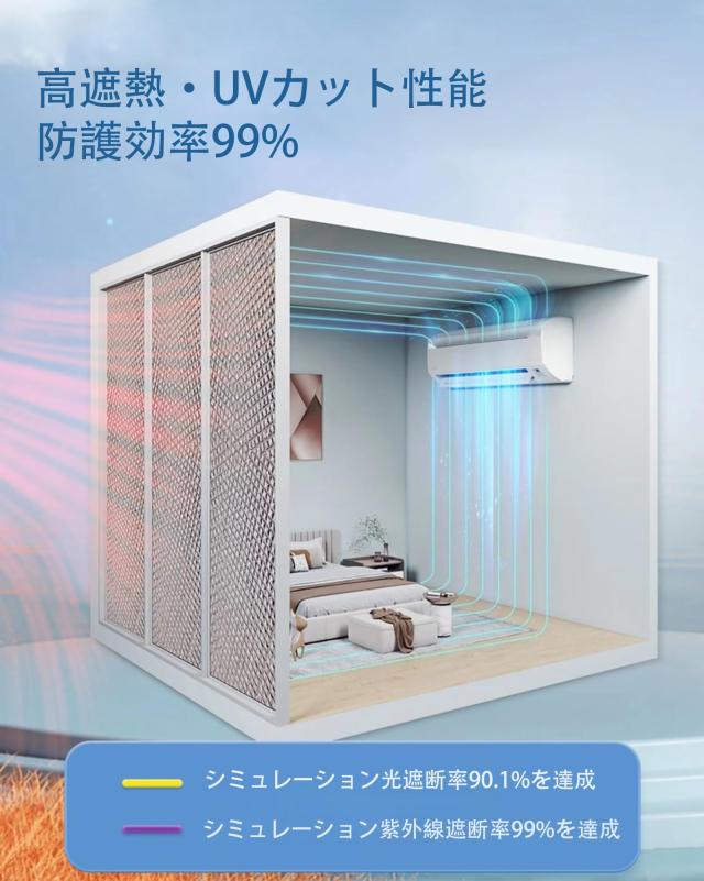 断熱シート 両面アルミ蒸着 保温シート 断熱材 Sunnyskies 遮熱シート 保冷シート 夏冬兼用 防寒 防災 断熱マット 防水加工 冷房暖房 節