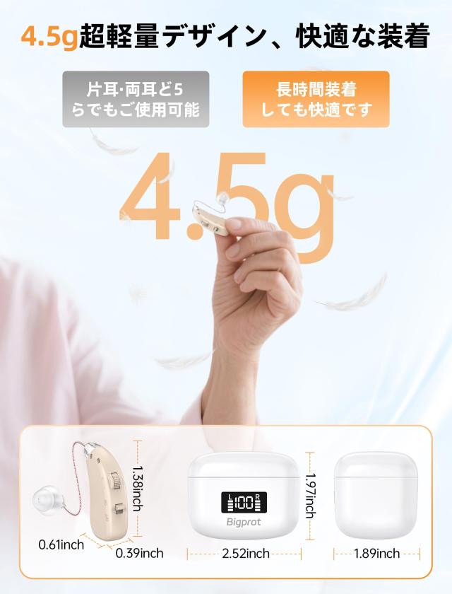 2025年最新モデル・簡単操作】Bigprot 楽ちんヒアリング 充電式集音器