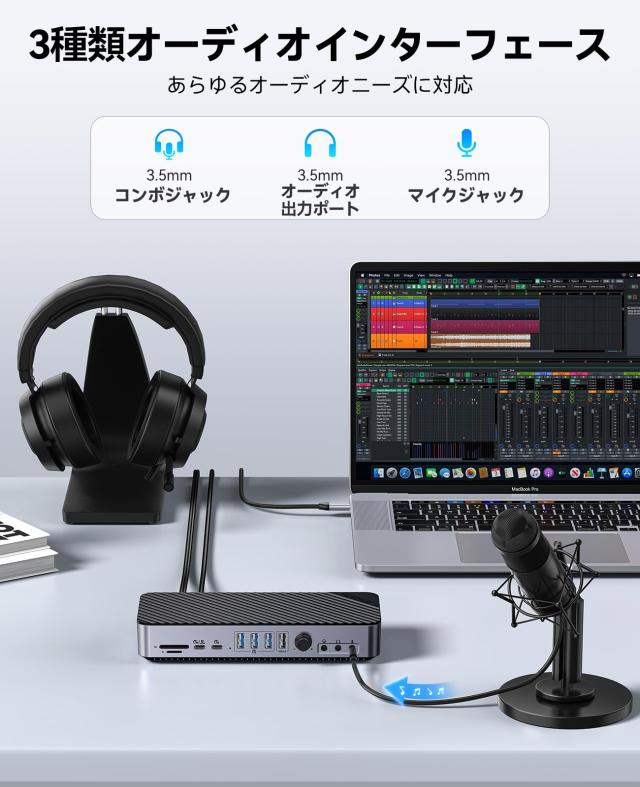 ORICO USB C ドッキングステーション 4画面拡張 (20-in-1 Dual Display