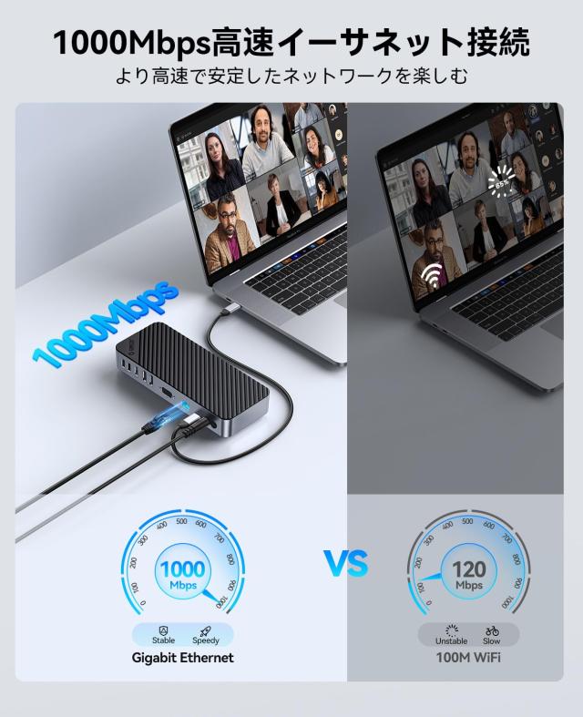 ORICO USB C ドッキングステーション 4画面拡張 (20-in-1 Dual Display