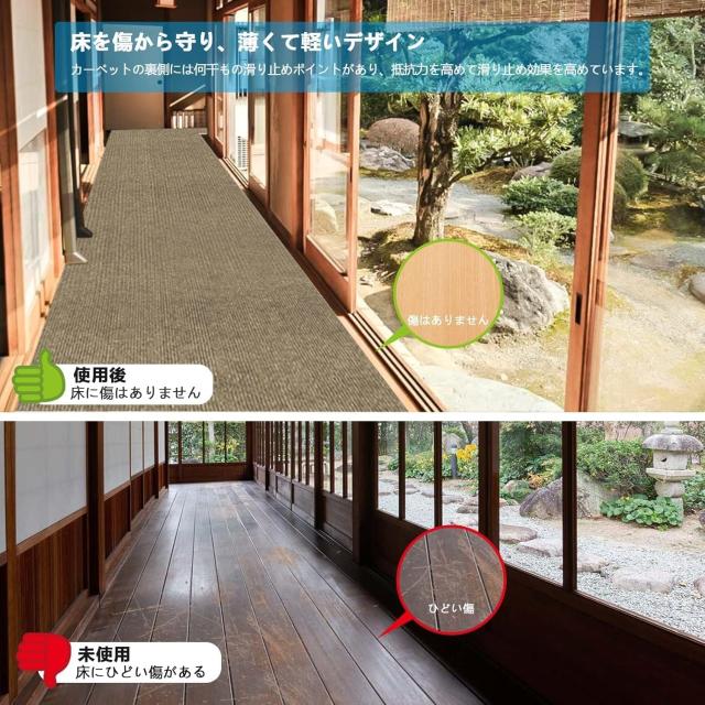 【Amazon限定ブランド】廊下カーペット 吸着 廊下敷き Bolinker ロングカーペット ズレない 洗える 撥水 おしゃれ カーペットタイプ TPR_5