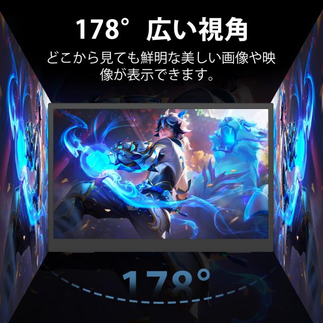 IBW モバイルモニター 15.6インチ 4K大画面 UHD 3840x2160 100% sRGB IPSパネル HDR/FreeSync ブルーライト低減 スピーカー内蔵 VESA壁掛_3