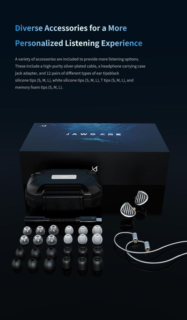 TRN JAWS 大白？ イヤーモニター 4BA+3DD+ 平面駆動 ハイブリッド型