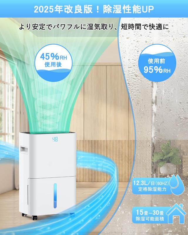 JYWINA 除湿機 コンプレッサー式 除湿器 じょしつき 衣類乾燥機【2025
