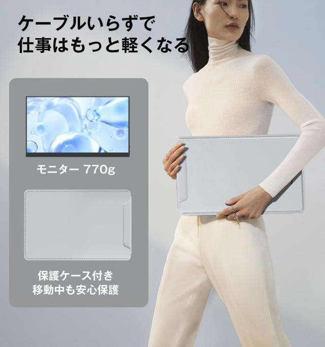 KEEPTIME ワイヤレス モバイルモニター 15.6インチ 1920*1080 モバイル