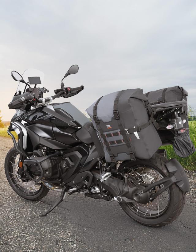 KEMIMOTO バイク サイドバッグ 左右セット バイクバッグ 52L大容量 完全防水 耐熱対策 ボトルホルダー付き KM1032