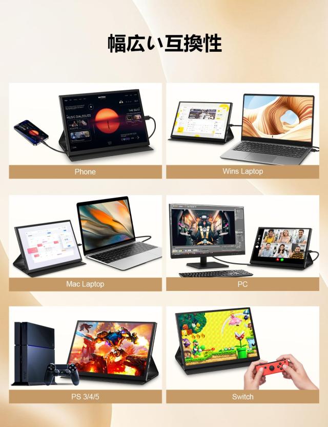Laptomo モバイルモニター 10.5インチ 1920×1080 FHD ポータブルディスプレイ 薄型 サブモニター軽量 モバイルディスプレイ マグネット_4