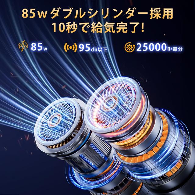 Philoent 自転車 空気入れ 電動空気入れ 超小型 車 エアポンプ