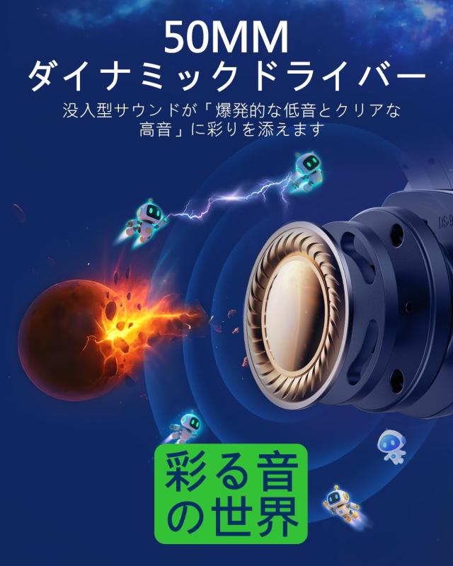 NUBWO ワイヤレスゲーミングヘッドセット 2.4G Bluetooth 3.5mm対応 PS5 PS4 Switch Xbox_2