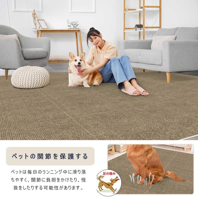 【Amazon 限定ブランド】 VOTUDX ジョイントマット大判 吸着 タイル フロアタイル カーペット 床 カーペット【45*45cm* 40枚】タイルマッ_3