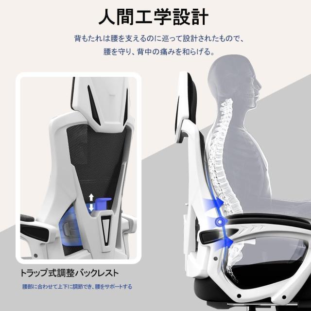 LIYURUI オフィスチェア 人間工学 デスクチェア 通気性メッシュ 在宅