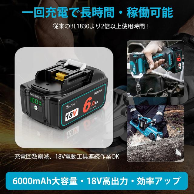 マキタ 純正 リチウムイオンバッテリー 18V BL1860B 2個 18V マキタ