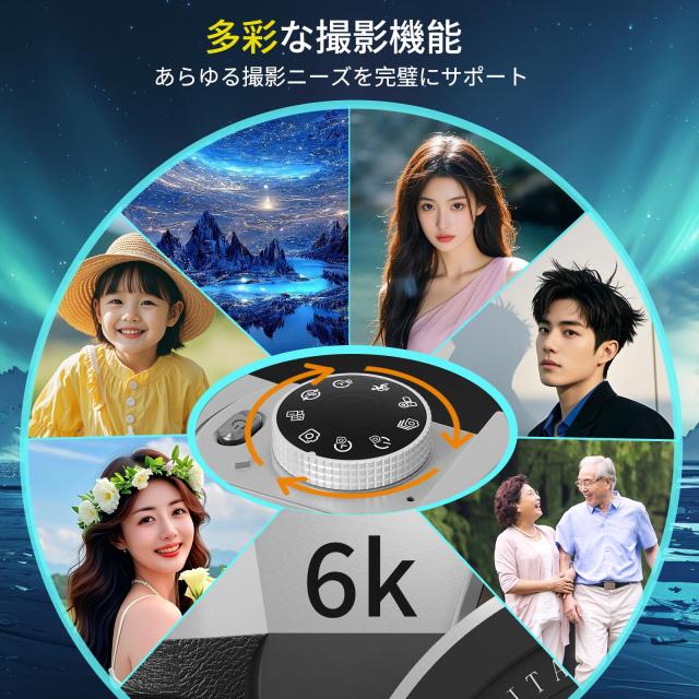 2025年最強6K録画】 デジタルカメラ 8400万画素デジカメ スマホに転送