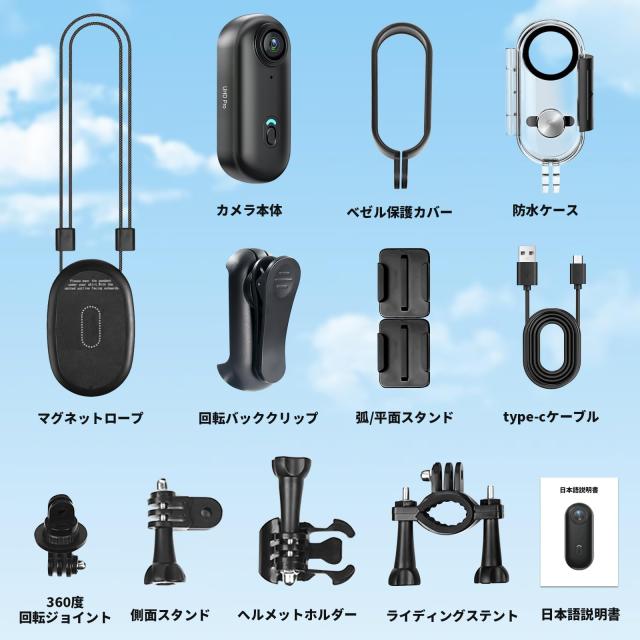 YEAMOD 1080Pアクションカメラ 小型 ウェアラブルカメラ wifi ビデオ 