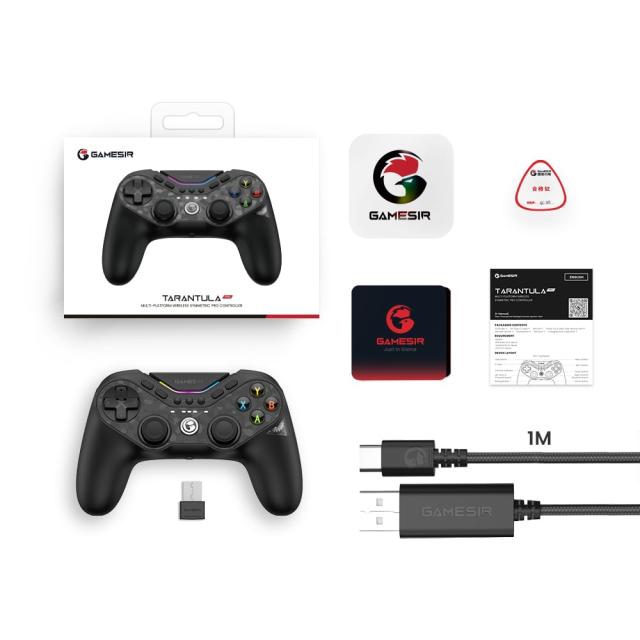GameSir Tarantula Pro ワイヤレスゲームパッド, TMRジョイスティック搭載, 9個マッピングボタン, ホールエフェクトトリガー, RGBライテ GameSir Tarantula Pro ワイヤレスゲームパッド, TMRジョイスティック搭載, 9個マッピングボタン, ホールエフェクトトリガー, RGBライテ