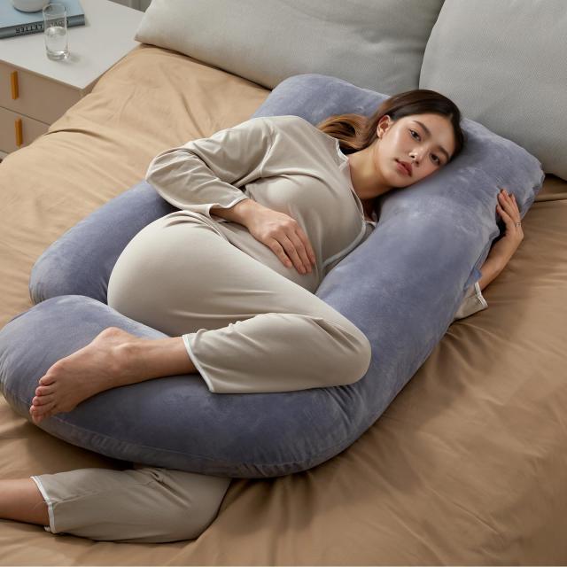 Momcozy U字型 妊婦 抱き枕｜横向き寝対応 多機能 マタニティ枕・授乳