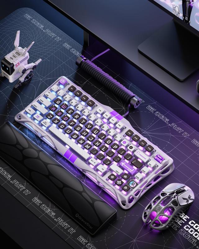 0.005mmラピッドトリガー 搭載 GravaStar Mercury V75 ゲーミング