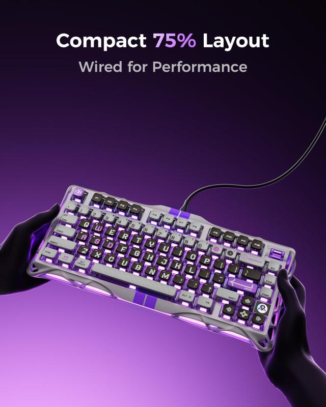 0.005mmラピッドトリガー 搭載 GravaStar Mercury V75 ゲーミング