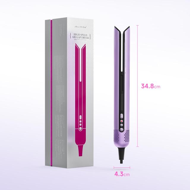 Jellyfish 2-in-1 ヘアドライヤー ストレートアイロン 1350W スターライトパープル_8