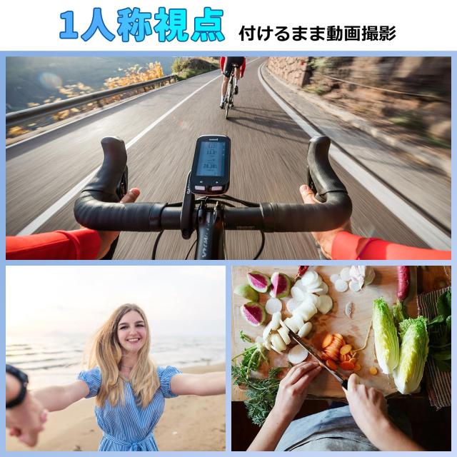 アクションカメラ 4K ウェアラブルカメラ 120°広角 小型ビデオカメラ