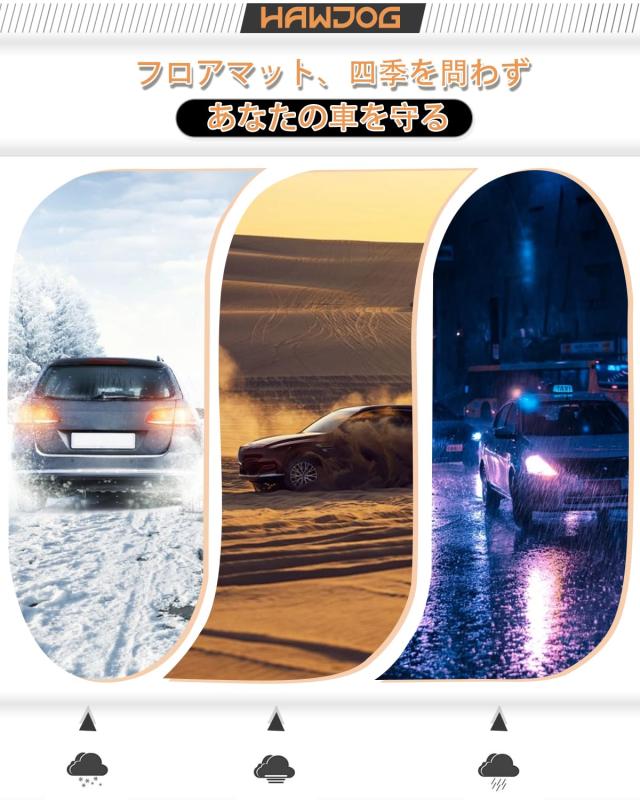 Hawjog ジムニー ノマド MT (JC74W) 2024+ 専用 3D フロアマット＆ラゲッジマットセット 手動？速車(MT車)対応 防水・防汚 高耐久ラバー製_3