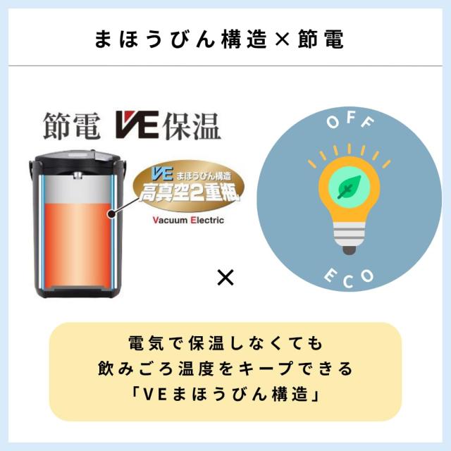 【WEB限定】タイガー魔法瓶 (TIGER) 電気ポット 節電 VE 保温 安全構造 とく子さん 3.0L ブラウン PIQ-N300T