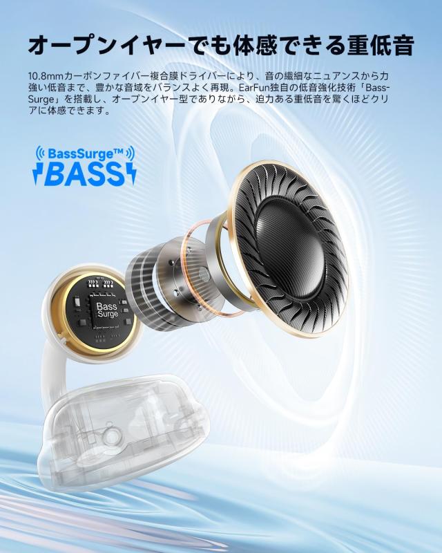 【VGP 2025 SUMMER 金賞】EarFun Clip イヤーカフ イヤホン Bluetooth 6.0/ LDACに対応【耳挟み式快適で安定した装着感/耳を塞がない】_3