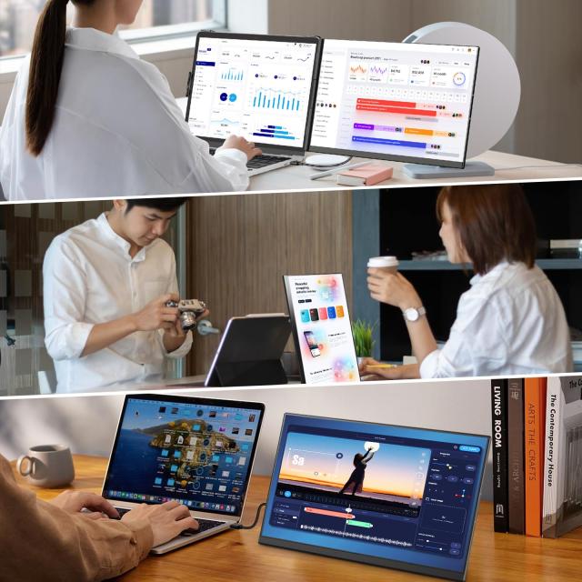 Alichome P5 デュアルモニター 15.6インチ モバイル pc モニター IPS