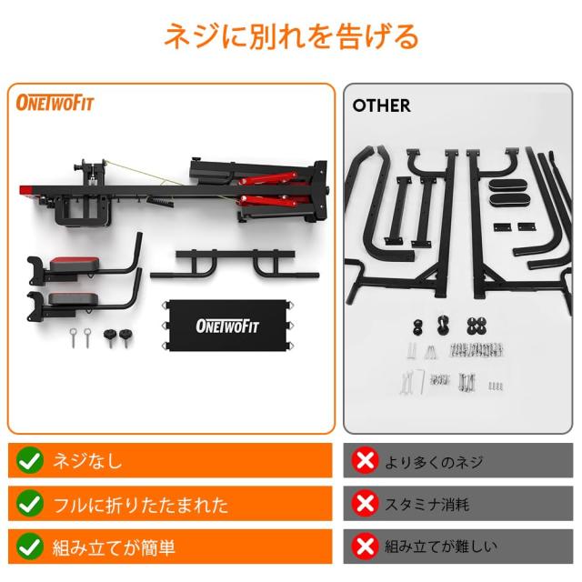業界初採用】ONETWOFIT 懸垂マシン 折り畳み ぶら下がり健康器 懸垂