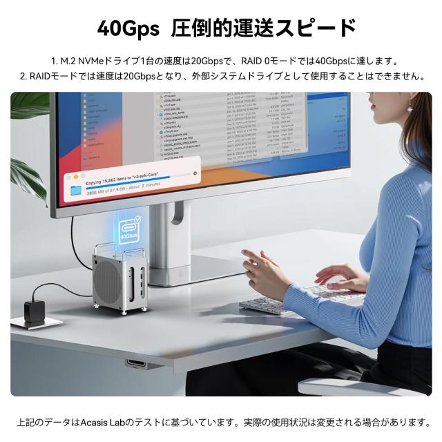 ACASIS 40Gbps Mac mini M4ドッキングステーション mac mini m4 ハブ M