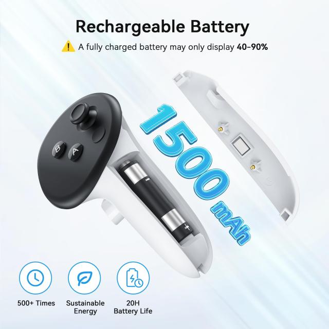 AMVR RGB 充電ドックMeta Quest 3/Quest 3Sに対応、磁気充電ステーションVRヘッドセットとコントローラー用充電スタンドアクセサリー_5
