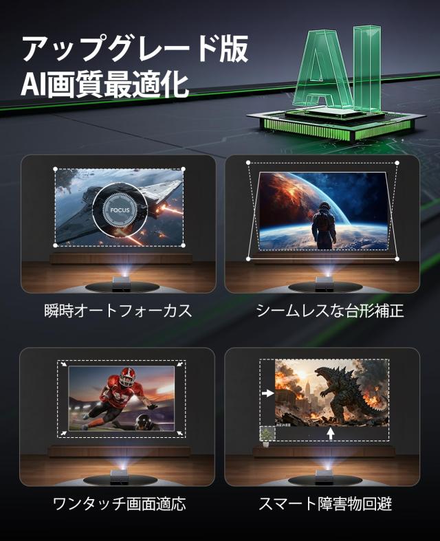 プロジェクター 4k【Netflixライセンス＆20WDoIby対応】1000ASNI高輝度