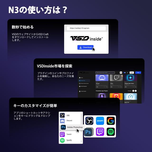 TreasLin ストリームドック ストリームコントローラーデッキ - 6 つのカスタマイズ可能な LCD マクロキーで、OBS、Twitch、YouTube にお