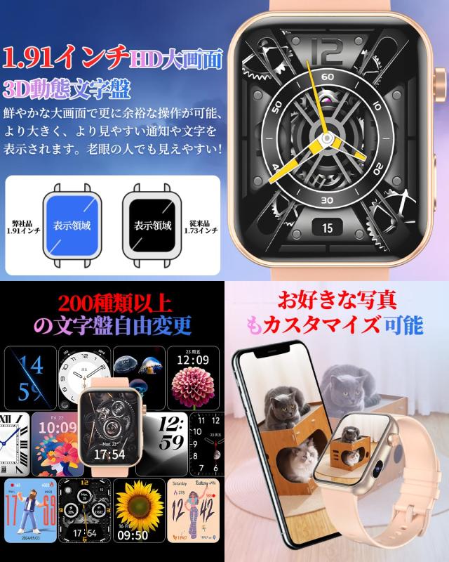 スマートウォッチ【2025年業界最新傑作 時計にカメラ内蔵 録画録音機能