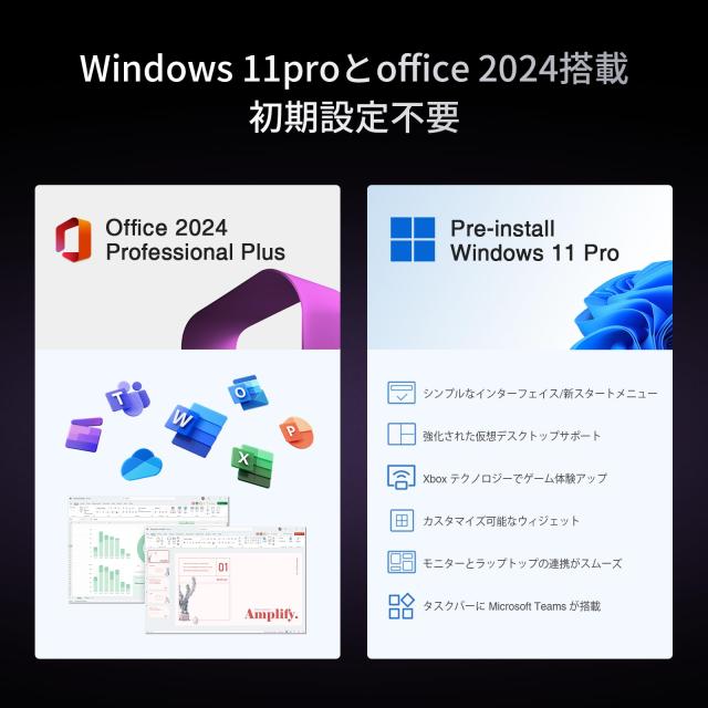 UOWAMOUノートパソコン Office 2024搭載 15.6インチ AMD3020e【N4000とN4020より速い】1080P IPS液晶スクリーン laptop Win11 Pro ウェブ_4