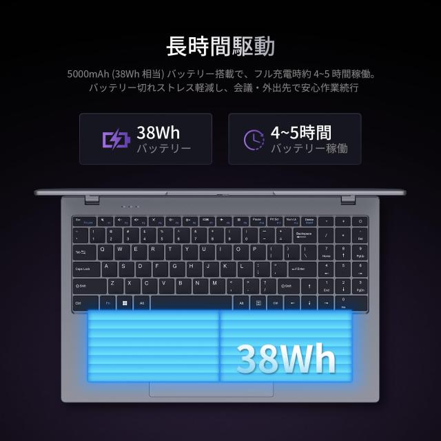 UOWAMOUノートパソコン Office 2024搭載 15.6インチ AMD3020e【N4000とN4020より速い】1080P IPS液晶スクリーン laptop Win11 Pro ウェブ_6