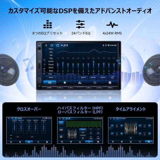 ATOTOZONE A5L Android 2DIN ディスプレイオーディオ ATOTOZONE A5L