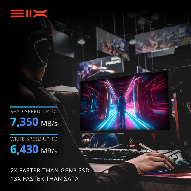 SIX X7400 Pro TLC Nand NVMe M.2 SSD PCIe4.0 512GB 内蔵SSD、最大