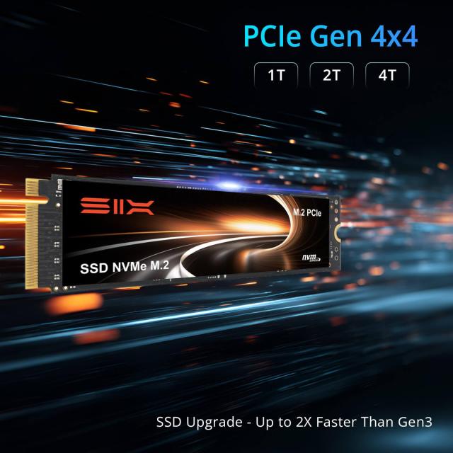 SIX X7400Pro TLC Nand NVMe M.2 SSD PCIe Gen4x4 2TB M.2 2280規格 最大7400MB/s読込 - PS5メモリー拡張対応/ヒートシンク付属 ノートPC