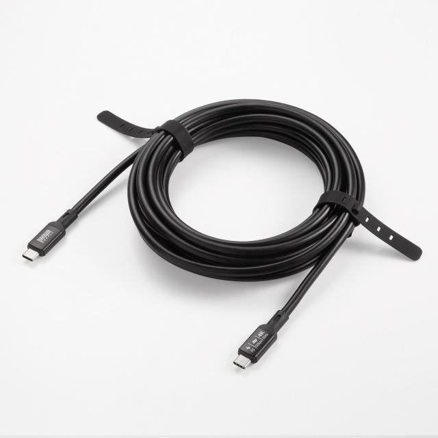 サンワサプライ USB Type-Cケーブル (4K60映像対応/PD75W/USB 5Gbps/DP Alt Mode) 5m USB-C to C 長尺 会議室・電子黒板向け KU-5GCCP755_5