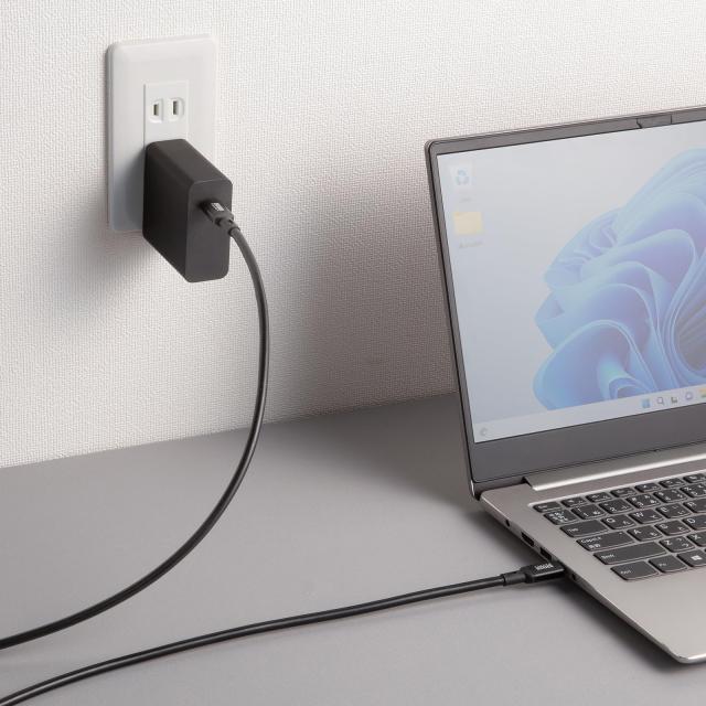サンワサプライ USB Type-Cケーブル (4K60映像対応/PD75W/USB 5Gbps/DP Alt Mode) 5m USB-C to C 長尺 会議室・電子黒板向け KU-5GCCP755_7