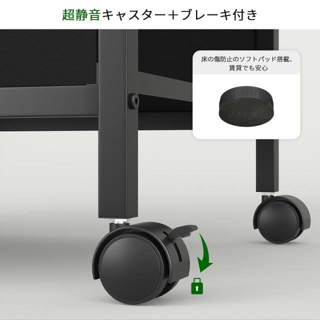 LunarLight スリムハンガーラック 幅70×奥行42×高さ160cm 耐荷重80kg ロング丈の服を収納 移動式/固定式2WAY 引き出し2個付き 組立簡単_8