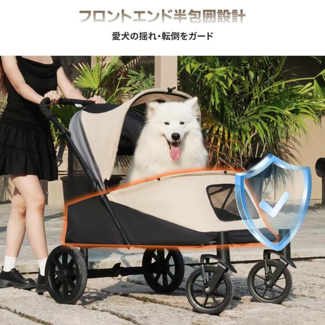 揺れ・転倒をガード】Totoro ball ペットカート 大型犬 犬 バギー 4輪 犬用