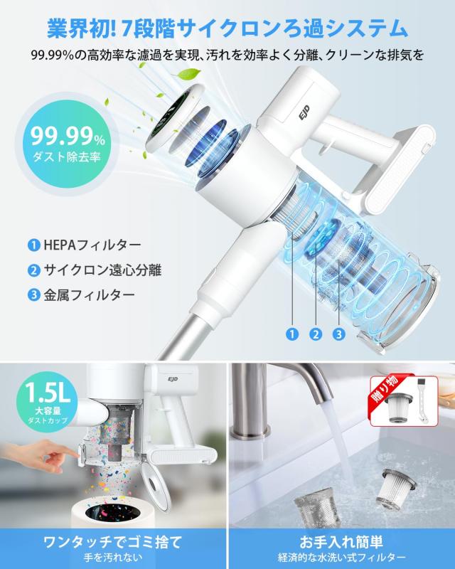 掃除機 コードレス【2025業界革新版！業界初自走式！65Kpa超強力吸引