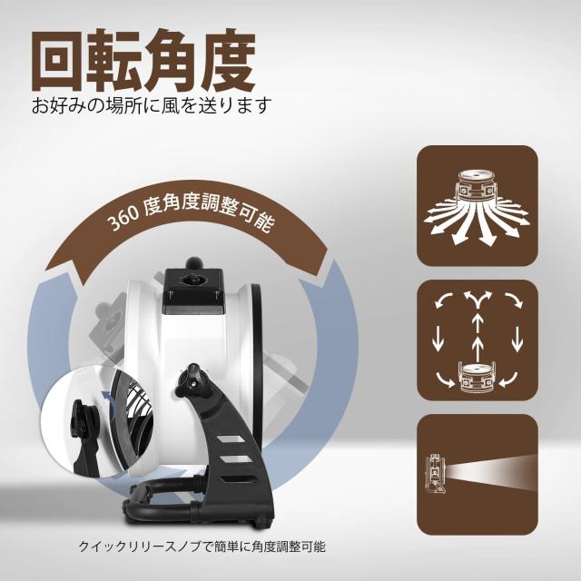 XPOWER密閉型モーター多機能プロフェッショナル空気循環ファン、フロア 