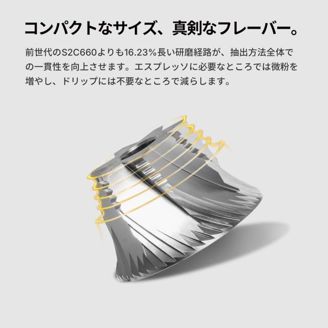 TIMEMORE C5 コーヒーミル手動タイムモアS2C-042-III コニカルバー搭載 0.031mm精密調整可能 滑り止めベース＆大容量ビーンコンテナー 全_4